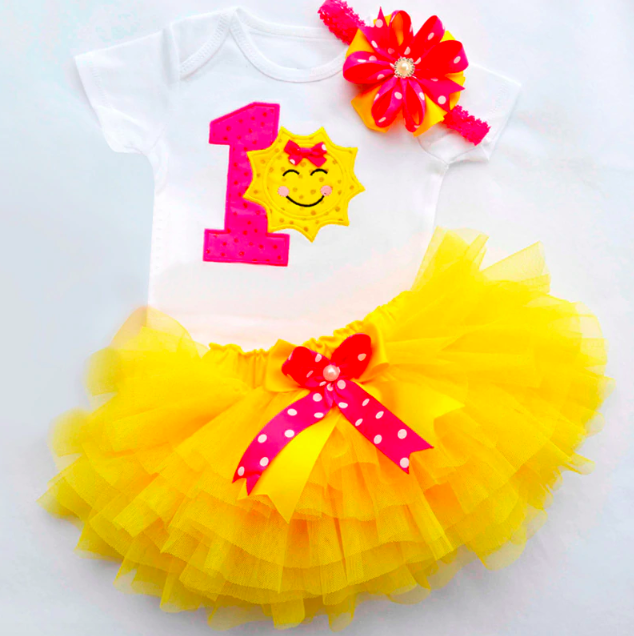 Cakesmash outfit kleding - met zonnetje