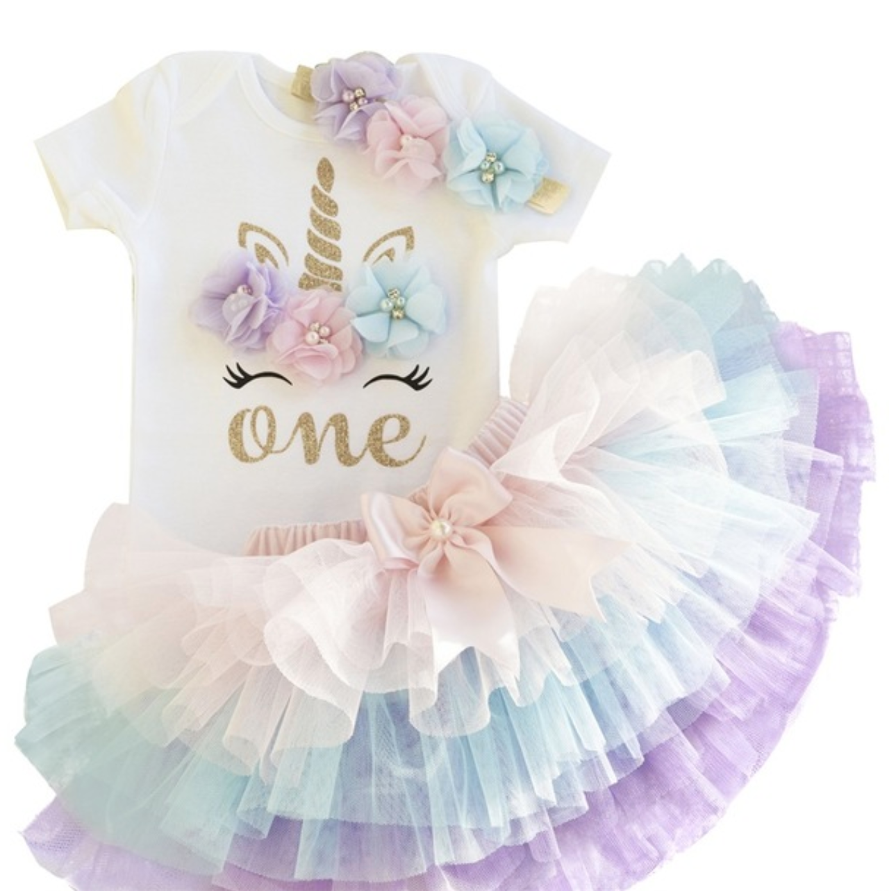 Cakesmash outfit kleding - unicorn