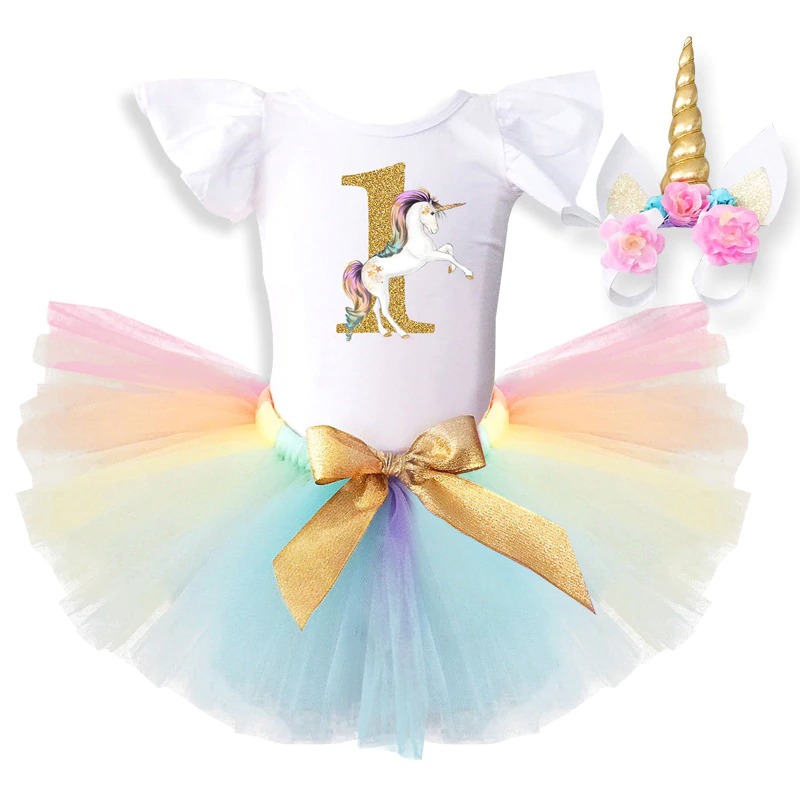 Cakesmash outfit kleding - unicorn met hoorn